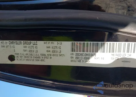 2010 Dodge Charger Rallye из США, поврежденный, VIN 2B3CA9CV3AH316478